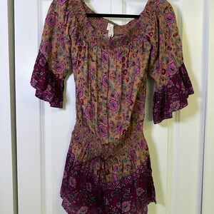 Anthropologie Raga Cinched Waist Romper Size XS NWT